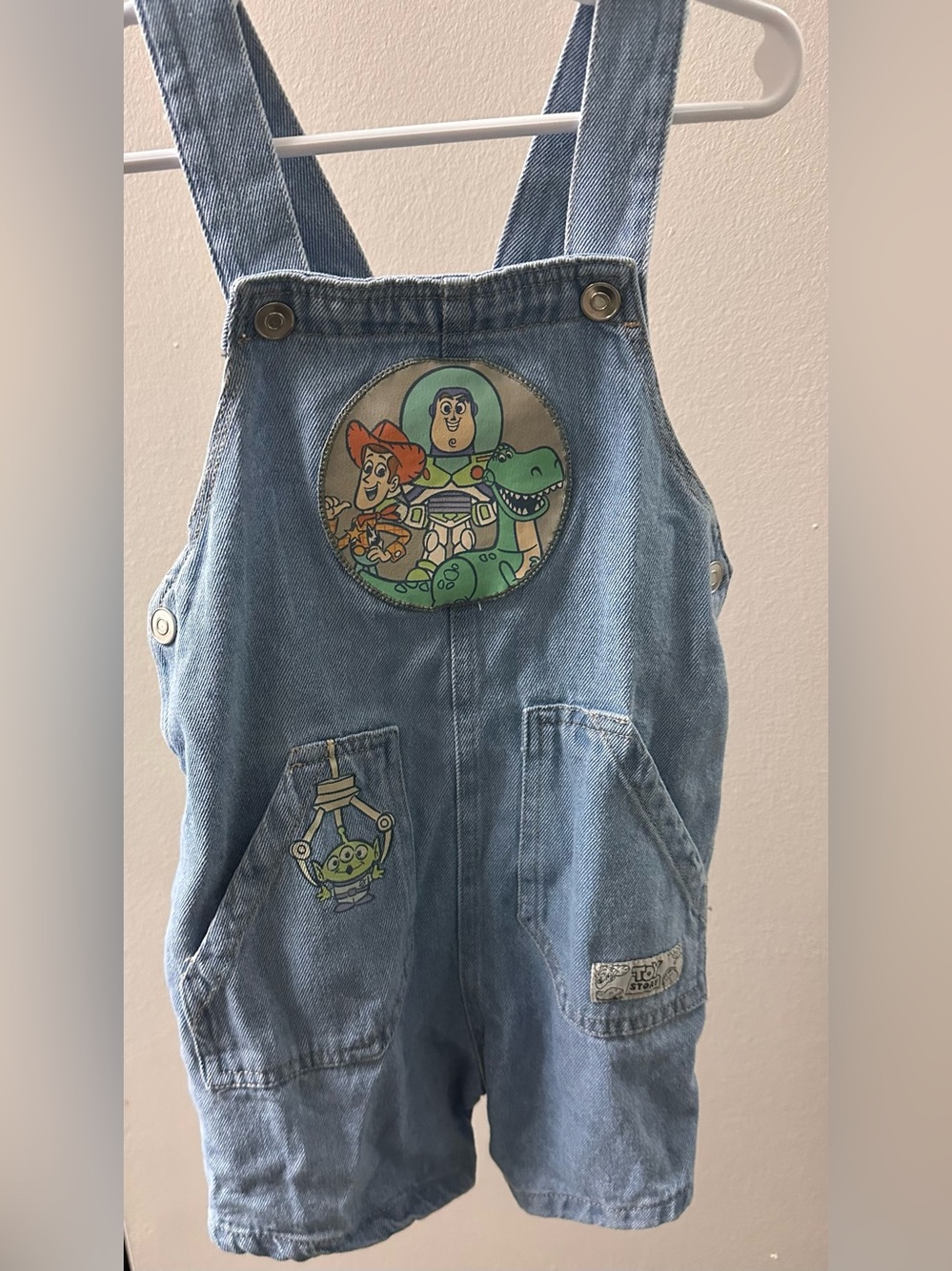 Toy Story Kids Denim Overalls in Light Blue